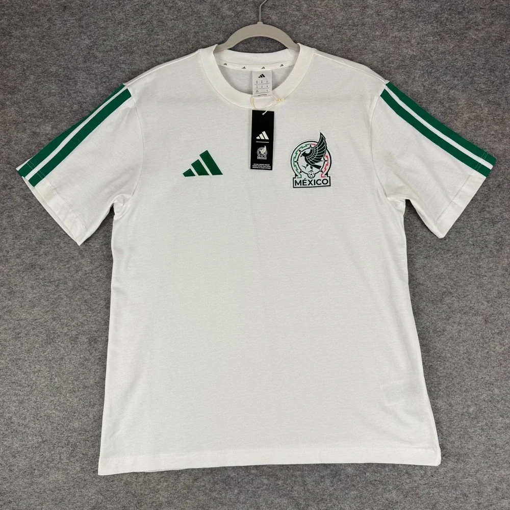 Adidas Mexico DNA T-Shirt Soccer White Mens Medium M